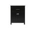 Elegant Lighting Adian 24 Inch Wide Bathroom Storage Freestanding Cabinet in Black Model: SC012430BK