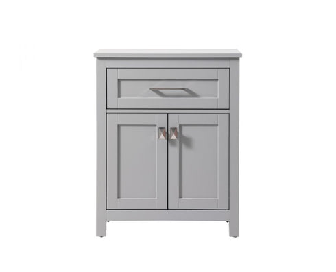 Elegant Lighting Adian 24 Inch Wide Bathroom Storage Freestanding Cabinet in Black Model: SC012430BK