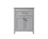 Elegant Lighting Adian 24 Inch Wide Bathroom Storage Freestanding Cabinet in Black Model: SC012430BK