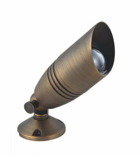 Elegant Lighting Aera Brass Bullet Light MR 16 12V (LBE 17 AB) in Antique Brass Finish Model: C029
