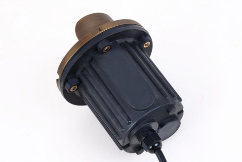 Elegant Lighting Aera Cast brass well light with integrated canopy in Antique Brass Finish Model: W123