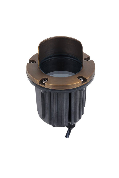 Elegant Lighting Aera Cast brass well light with integrated canopy in Antique Brass Finish Model: W123