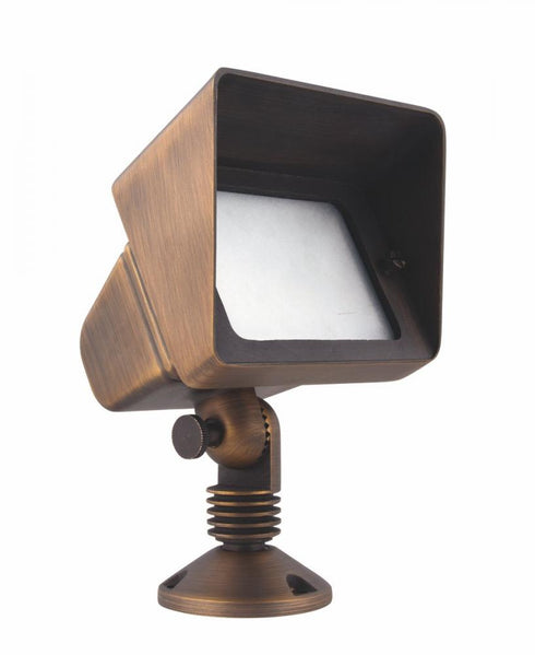 Elegant Lighting Aera FLOOD LIGHT W2.75 Inch D5.25 Inch H8 Inch ANTIQUE BRASS INCLUDES STAKE G4 HALOGEN 35 Watt Model: C048