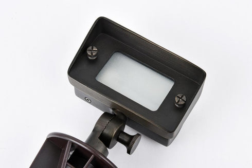 Elegant Lighting Aera Outdoor 12V Cast Brass flood light 2 inch Light x 4 inch W x 6 inch H in Dark Bronze Model: C046-DB