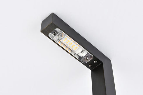 Elegant Lighting Aera Outdoor 12V Cast Brass modern path light 5.25 inch Wide x 22 inch High in Dark Bronze Model: P807-DB