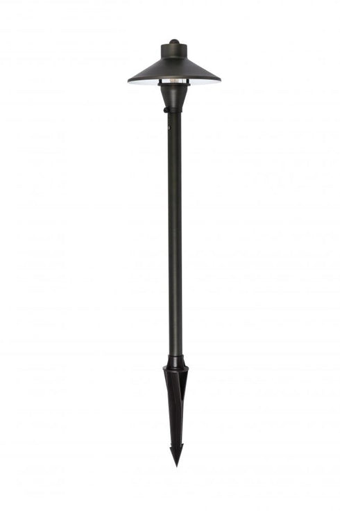 Elegant Lighting Aera Outdoor 12V Cast Brass path light 7 inch Wide x 24 inch High in Dark Bronze Model: P801-DB
