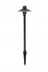 Elegant Lighting Aera Outdoor 12V Cast Brass path light 7 inch Wide x 24 inch High in Dark Bronze Model: P801-DB