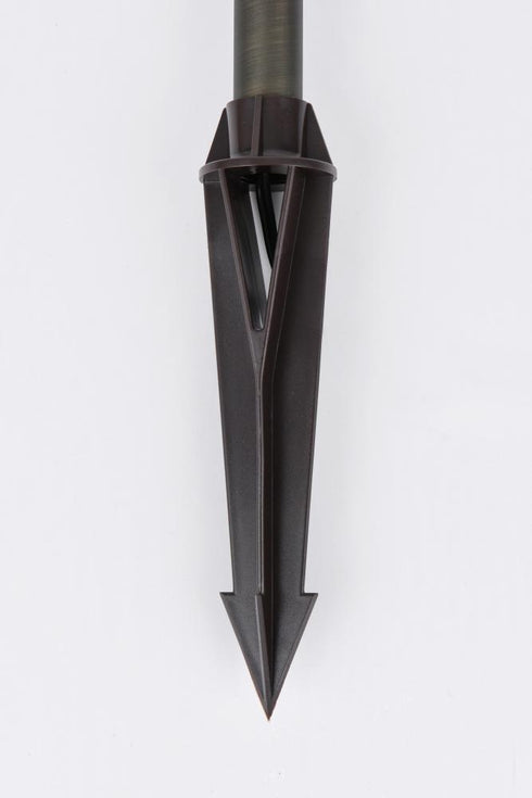 Elegant Lighting Aera Outdoor 12V Cast Brass path light 7 inch Wide x 24 inch High in Dark Bronze Model: P801-DB