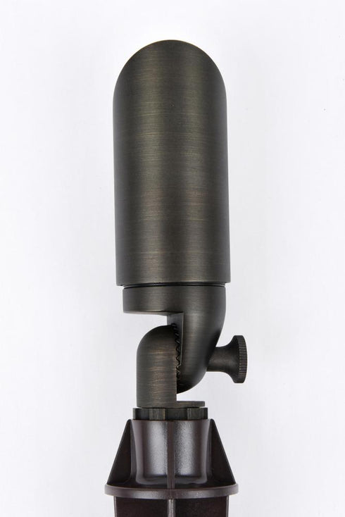 Elegant Lighting Aera Outdoor 12V Cast Brass spot light 1.75 inch Wide x 4.5 inch High in Dark Bronze Model: C050-DB