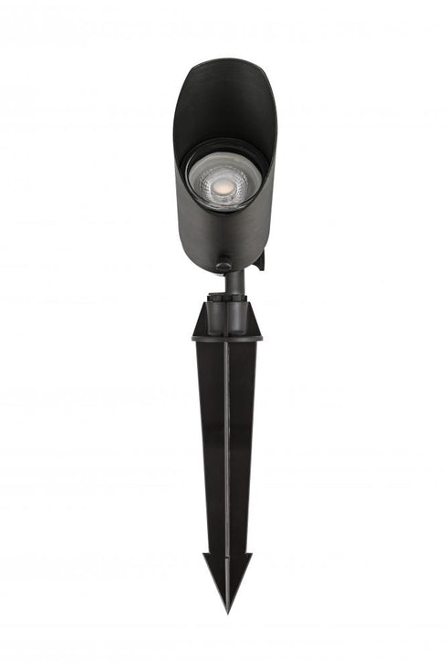 Elegant Lighting Aera Outdoor 12V Cast Brass spot light 2.25 inch Wide x 8 inch High in Dark Bronze Model: C049-DB