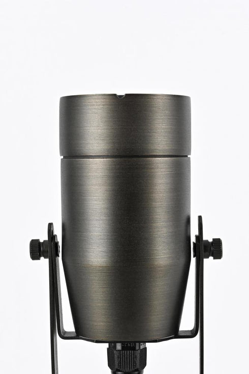 Elegant Lighting Aera Outdoor 12V Cast Brass spot light 2 inch Wide x 4.5 inch High in Dark Bronze Model: C2236-DB