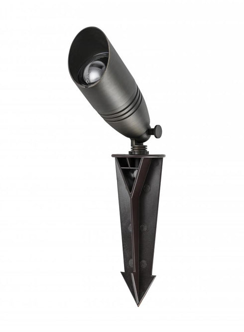 Elegant Lighting Aera Outdoor 12V Cast Brass spot light 3 inch Wide x 8.5 inch High in Dark Bronze Model: C029L-DB