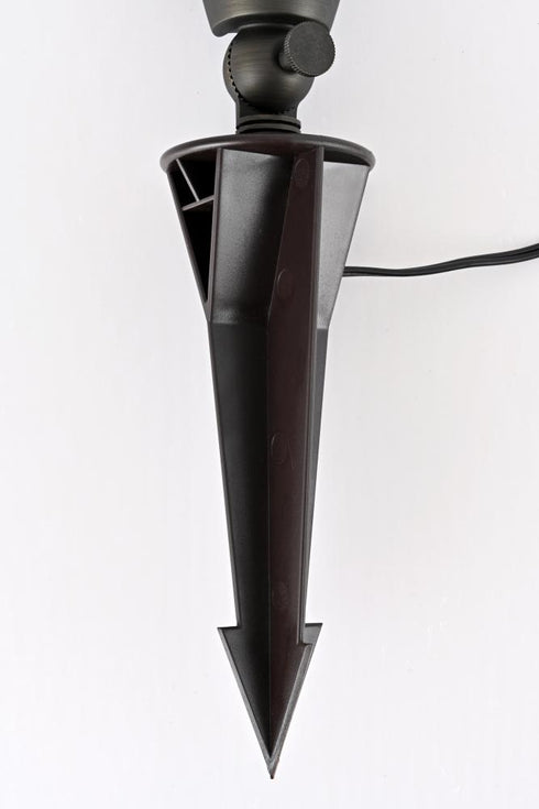 Elegant Lighting Aera Outdoor 12V Cast Brass spot light 3 inch Wide x 8.5 inch High in Dark Bronze Model: C029L-DB