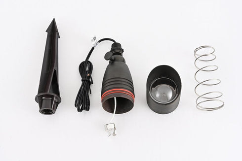 Elegant Lighting Aera Outdoor 12V Cast Brass spot light 3 inch Wide x 8.5 inch High in Dark Bronze with spring Model: C030L-DB
