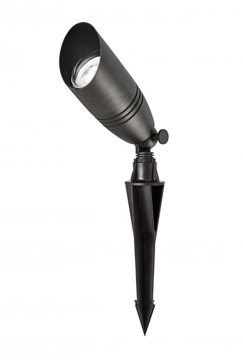 Elegant Lighting Aera Outdoor 12V Cast Brass spot light 3 inch Wide x 8.5 inch High in Dark Bronze with spring Model: C030L-DB