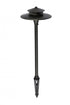 Elegant Lighting Aera Outdoor 12V Cast Brass tier path light 9 inch Wide x 24 inch High in Dark Bronze Model: P804-DB