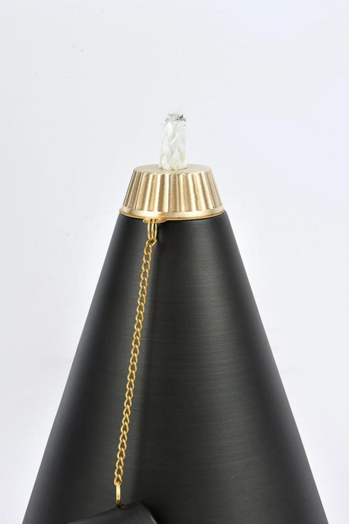 Elegant Lighting Aera Outdoor 12V Cast Brass torch light 8 inch Wide x 24 inch High in Dark Bronze Model: P806-DB