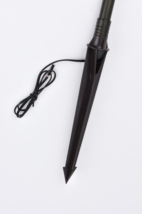 Elegant Lighting Aera Outdoor 12V Cast Brass torch light 8 inch Wide x 24 inch High in Dark Bronze Model: P806-DB