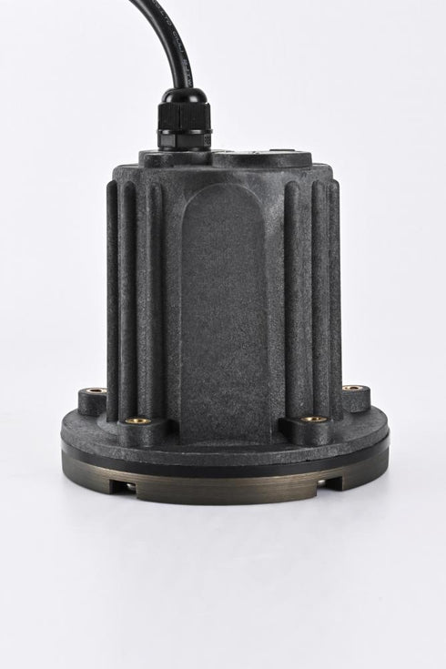Elegant Lighting Aera Outdoor 12V Cast Brass well light 5.25 inch Wide x 6.75 inch High in Dark Bronze Model: W121-DB