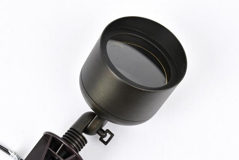 Elegant Lighting Aera Outdoor 12V Cast Brass wide spot light 4.75 inch x 8 inch in Dark Bronze Model: C039P-DB