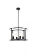 Elegant Lighting Agnys 4 lights pendant in black Model: LD7057D20BK