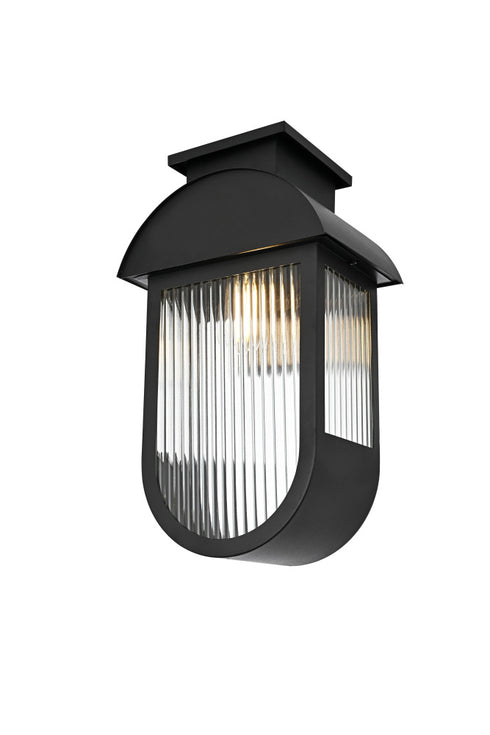 Elegant Lighting Albert 1 Light Wall sconce W10 Inch E9.5 Inch H18.5 Inch L1 in Black Model: OD338W19BK