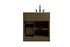 Elegant Lighting Alden Vanity Cabinet 1Dr3Dw 32 Inch W x 22 Inch D x 35 Inch H in Chestnut Brown Model: VF29732MCB