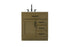 Elegant Lighting Alden Vanity Cabinet 1Dr3Dw 32 Inch W x 22 Inch D x 35 Inch H in Chestnut Brown Model: VF29732MCB