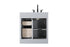 Elegant Lighting Alden Vanity Cabinet 1Dr3Dw 32 Inch W x 22 Inch D x 35 Inch H in Grey Model: VF29732GR