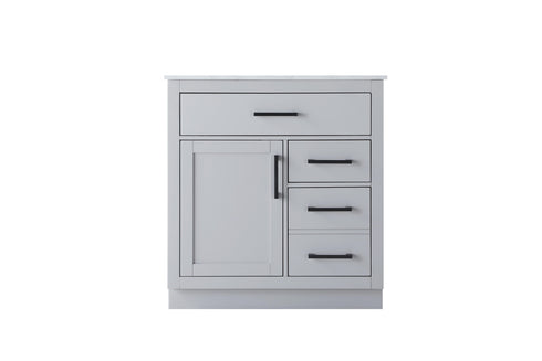 Elegant Lighting Alden Vanity Cabinet 1Dr3Dw 32 Inch W x 22 Inch D x 35 Inch H in Grey Model: VF29732GR