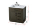 Elegant Lighting Alden Vanity Cabinet 1Dr3Dw 32 Inch W x 22 Inch D x 35 Inch H in Mocha Brown Model: VF29732MMB