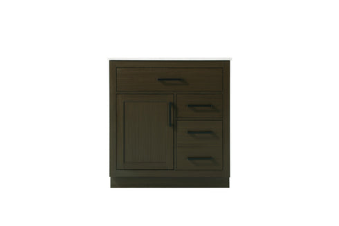 Elegant Lighting Alden Vanity Cabinet 1Dr3Dw 32 Inch W x 22 Inch D x 35 Inch H in Mocha Brown Model: VF29732MMB