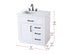 Elegant Lighting Alden Vanity Cabinet 1Dr3Dw 32 Inch W x 22 Inch D x 35 Inch H in White Model: VF29732WH