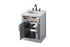Elegant Lighting Alden Vanity Cabinet 2Dr1Dw 24 Inch W x 22 Inch D x 35 Inch H in Grey Model: VF29724GR