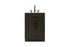 Elegant Lighting Alden Vanity Cabinet 2Dr1Dw 24 Inch W x 22 Inch D x 35 Inch H in Mocha Brown Model: VF29724MMB