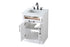 Elegant Lighting Alden Vanity Cabinet 2Dr1Dw 24 Inch W x 22 Inch D x 35 Inch H in White Model: VF29724WH