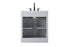 Elegant Lighting Alden Vanity Cabinet 2Dr1Dw 30 Inch W x 22 Inch D x 35 Inch H in Grey Model: VF29730GR