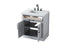 Elegant Lighting Alden Vanity Cabinet 2Dr1Dw 30 Inch W x 22 Inch D x 35 Inch H in Grey Model: VF29730GR