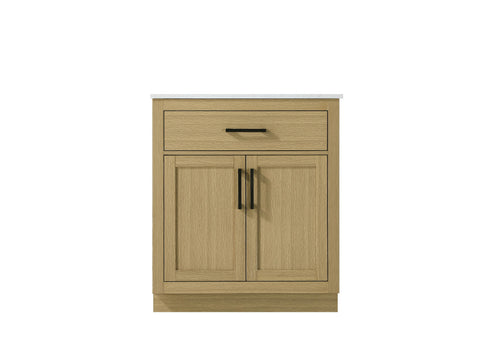 Elegant Lighting Alden Vanity Cabinet 2Dr1Dw 30 Inch W x 22 Inch D x 35 Inch H in Honey Brown Model: VF29730MHB