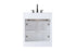 Elegant Lighting Alden Vanity Cabinet 2Dr1Dw 30 Inch W x 22 Inch D x 35 Inch H in White Model: VF29730WH