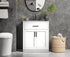 Elegant Lighting Alden Vanity Cabinet 2Dr1Dw 30 Inch W x 22 Inch D x 35 Inch H in White Model: VF29730WH