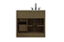Elegant Lighting Alden Vanity Cabinet 2Dr3Dw 36 Inch W x 22 Inch D x 35 Inch H in Chestnut Brown Model: VF29736MCB