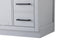 Elegant Lighting Alden Vanity Cabinet 2Dr3Dw 36 Inch W x 22 Inch D x 35 Inch H in Grey Model: VF29736GR