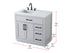 Elegant Lighting Alden Vanity Cabinet 2Dr3Dw 36 Inch W x 22 Inch D x 35 Inch H in Grey Model: VF29736GR