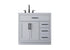 Elegant Lighting Alden Vanity Cabinet 2Dr3Dw 36 Inch W x 22 Inch D x 35 Inch H in Grey Model: VF29736GR