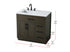 Elegant Lighting Alden Vanity Cabinet 2Dr3Dw 36 Inch W x 22 Inch D x 35 Inch H in Mocha Brown Model: VF29736MMB