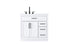 Elegant Lighting Alden Vanity Cabinet 2Dr3Dw 36 Inch W x 22 Inch D x 35 Inch H in White Model: VF29736WH