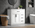 Elegant Lighting Alden Vanity Cabinet 2Dr3Dw 36 Inch W x 22 Inch D x 35 Inch H in White Model: VF29736WH