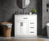 Elegant Lighting Alden Vanity Cabinet 2Dr3Dw 36 Inch W x 22 Inch D x 35 Inch H in White Model: VF29736WH
