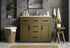 Elegant Lighting Alden Vanity Cabinet 2Dr5Dw 42 Inch W x 22 Inch D x 35 Inch H in Chestnut Brown Model: VF29742MCB
